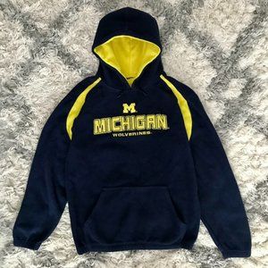 Michigan Wolverines Pullover Hoodie Men's Medium NCAA Football Navy Blue College